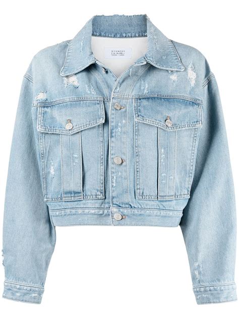 givenchy distressed denim jacket|distressed denim jacket.